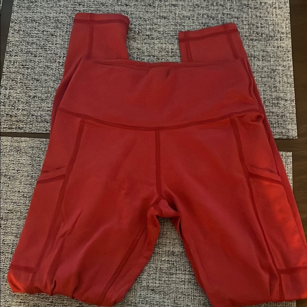 Lululemon Red High-Waisted Leggings